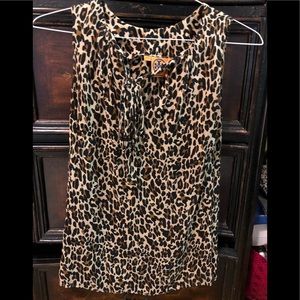 Tory Burch 100% Silk Leopard Tank Blouse